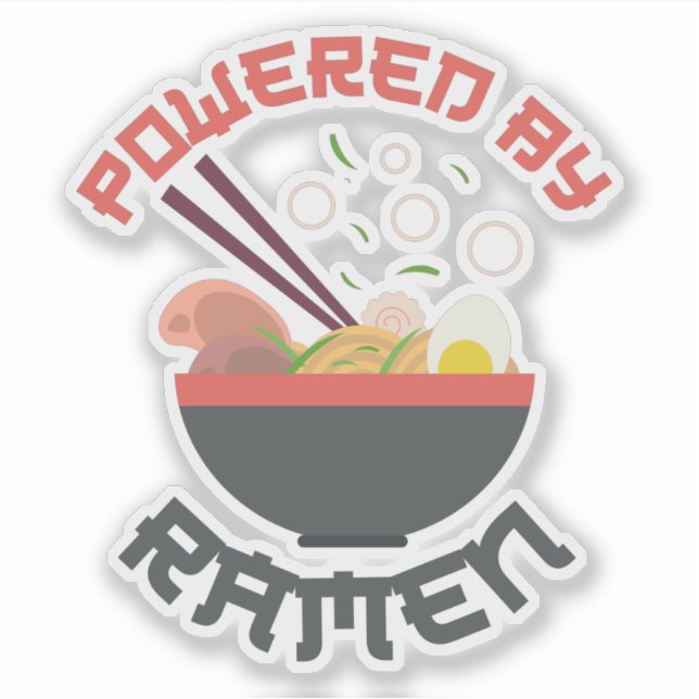 Powered by Ramen Sticker (Front)