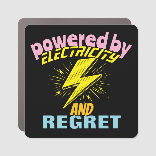 Powered By Regret Car Magnet (Front)