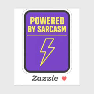 Powered By Sarcasm Funny Sticker