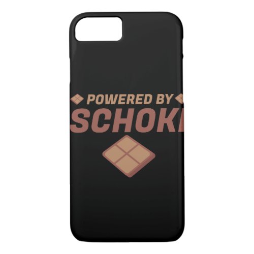powered by schoki simple vector design iPhone 87 case