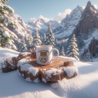 Powered by Smiles & Sips,cute Beard Giant Coffee Mug