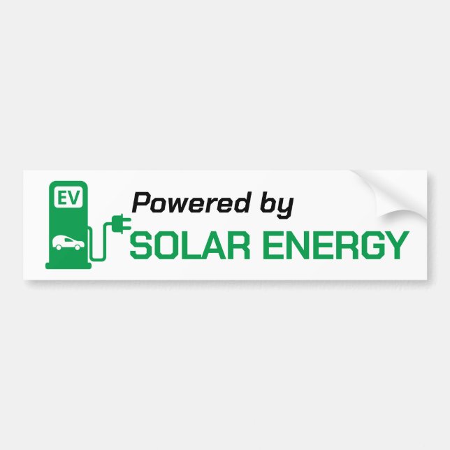 Powered by Solar Energy Bumper Stickers  (Front)