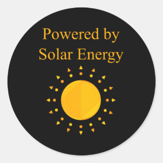 Powered By Solar Energy Classic Round Sticker