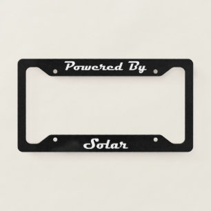 Powered By Solar License Plate Frame