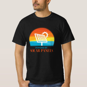 Powered By Solar Panels Photovoltaic Sun T-Shirt