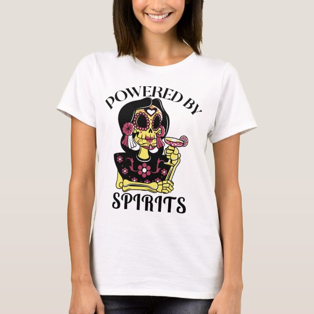 Powered By Spirits Female T-Shirt (Front)