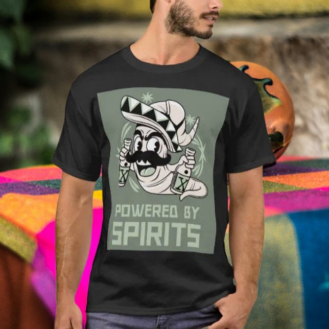 Powered By Spirits Tequila Worm  T-Shirt (Creator Uploaded)