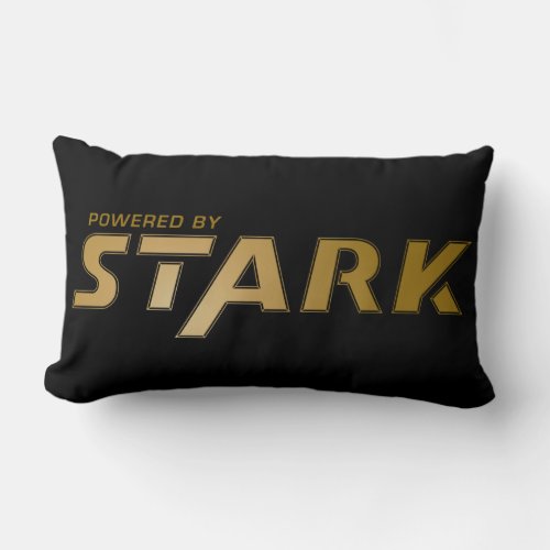 Powered By Stark Logo Lumbar Pillow