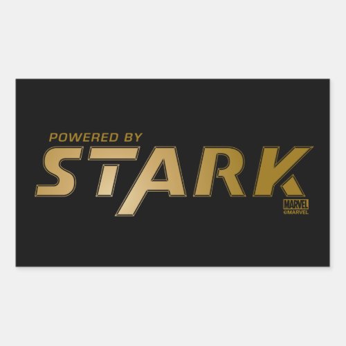 Powered By Stark Logo Rectangular Sticker