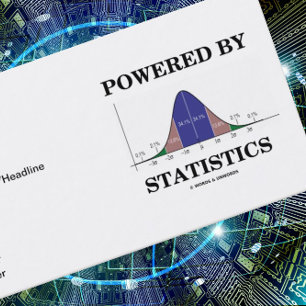 Powered By Statistics (Bell Curve Attitude) Business Card
