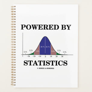 Powered By Statistics Bell Curve Stats Humor Planner