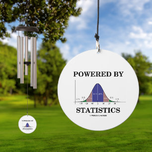 Powered By Statistics Bell Curve Stats Humor Wind Chime