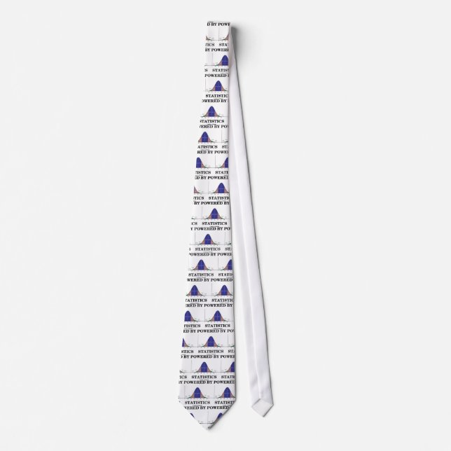 Powered By Statistics (Stats Humor) Tie (Front)