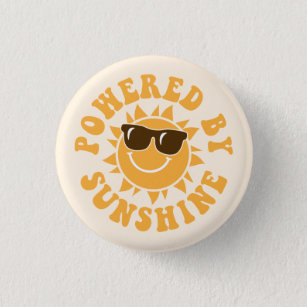 Powered By Sunshine Happy Fun Summer Vacation Button