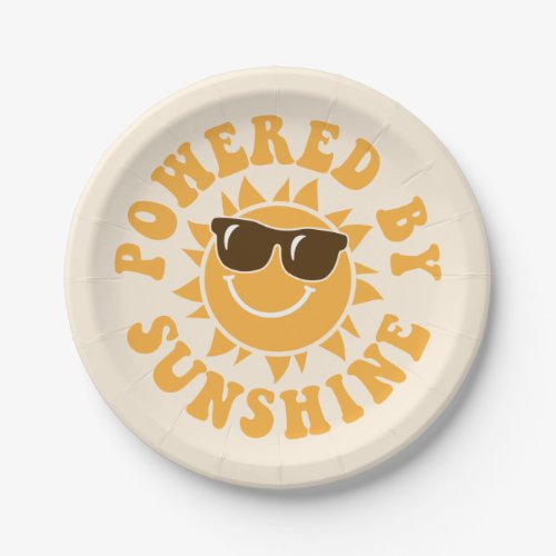 Powered By Sunshine Happy Fun Summer Vacation Paper Plates