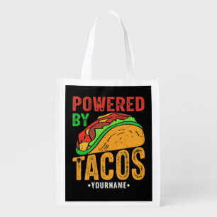 Powered By Tacos Mexican Food Lover Grocery Bag