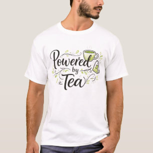 Powered By Tea Cute Teacup Tea Bag Illustration T-Shirt