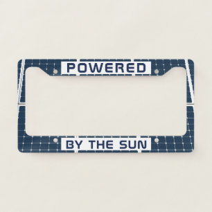 Powered By The Sun funny customizable License Plate Frame