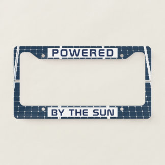 Powered By The Sun funny customizable License Plate Frame