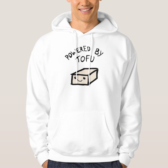Powered by tofu, hoodie (Front)