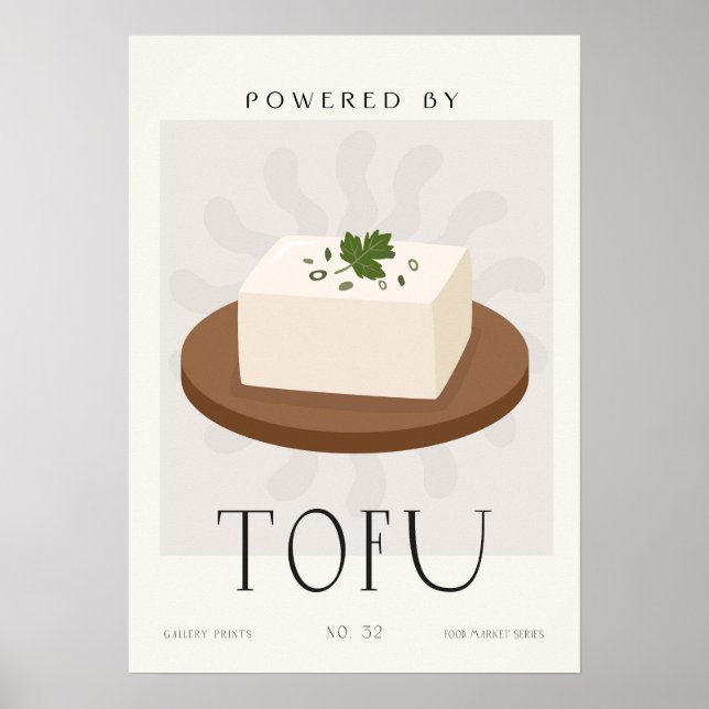 Powered by Tofu Vegan Plant Based Kitchen Decor (Front)