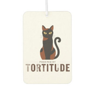 Powered by Tortitude Funny Cat Air Freshener