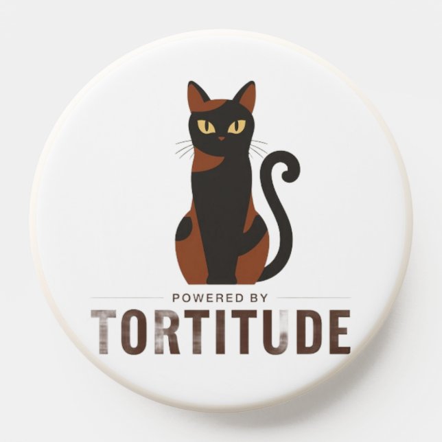 Powered by Tortitude Funny Cat PopSocket (Popsocket)