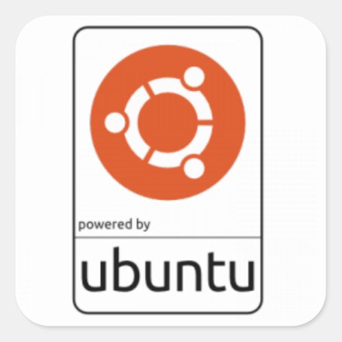 Powered By Ubuntu Stickers