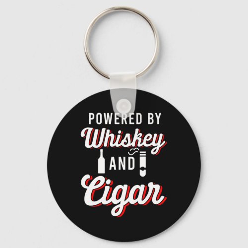 Powered By Whiskey Cigar Smoker Tobacco Humidor Gi Keychain