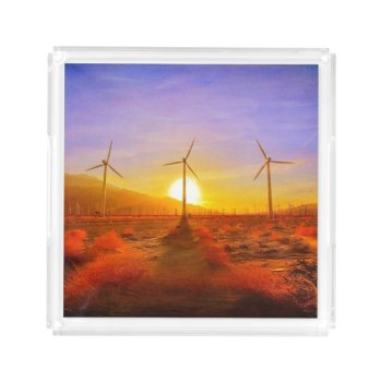 Powered By Wind Acrylic Tray by usdeserts at Zazzle