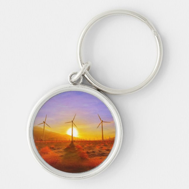 Powered by Wind Keychain (Front)