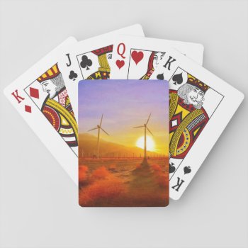 Powered By Wind Playing Cards by usdeserts at Zazzle