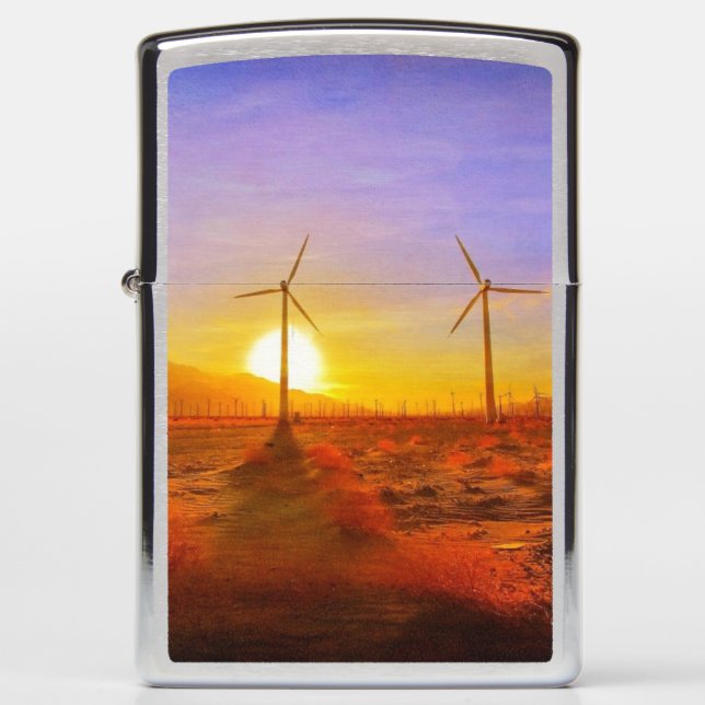 Powered by Wind Zippo Lighter (Front)