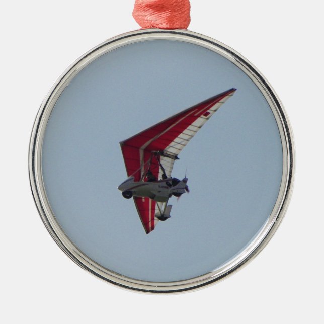 Powered hang glider metal ornament (Front)