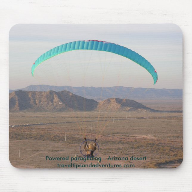 Powered paragliding - Arizona desert Mouse Pad (Front)