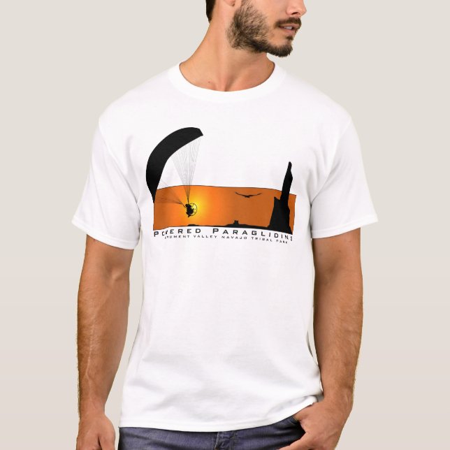 Powered Paragliding in MONUMENT VALLEY NAVAJO TRIB T-Shirt (Front)