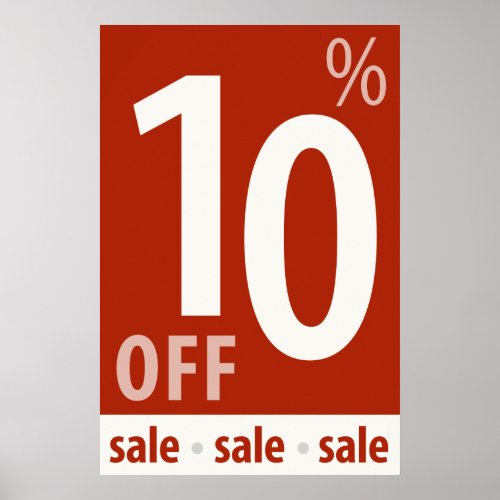 Powerful 10 OFF SALE Sign _ retail sales poster