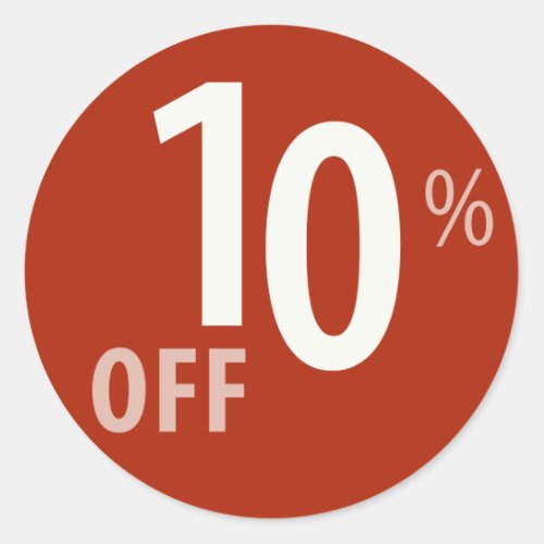 Powerful 10 OFF SALE Sign _ Sticker