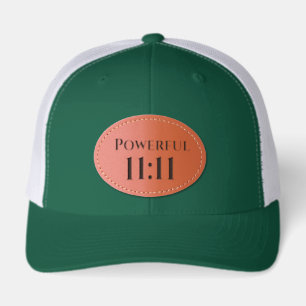 Powerful 11:11 Angel Number Leather Patch Hat