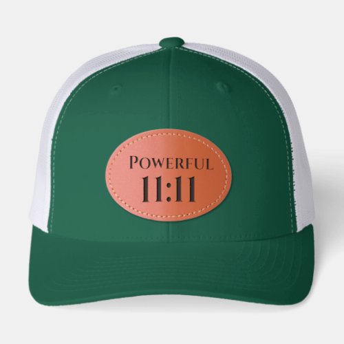 Powerful 11:11 Angel Number Leather Patch Hat