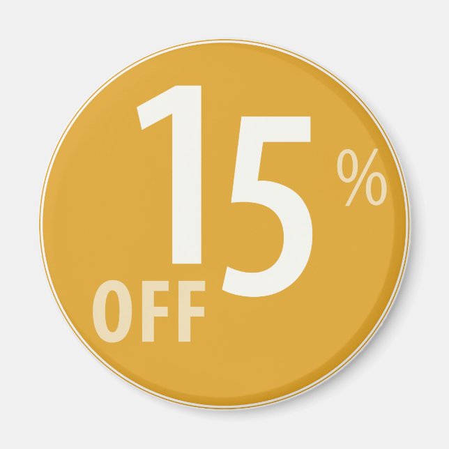 Powerful 15% OFF SALE Sign - Magnets (Front)