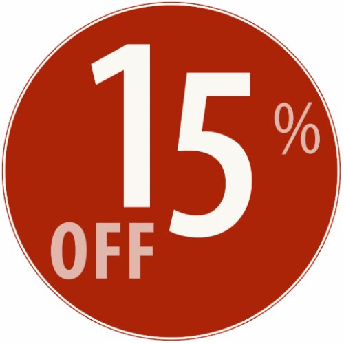 Powerful 15 OFF SALE Sign _ Ornament