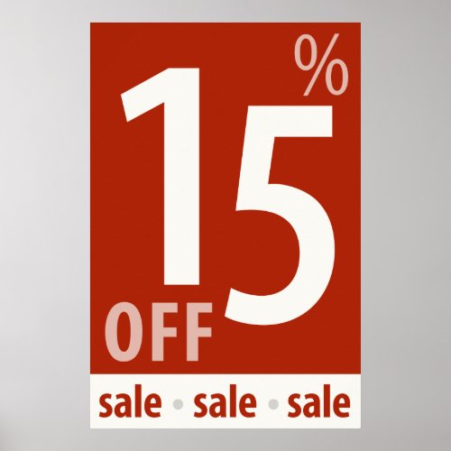 Powerful 15 OFF SALE Sign _ retail sales