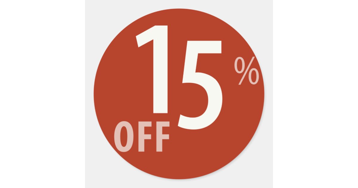 Powerful 15% OFF SALE Sign - Sticker | Zazzle.com