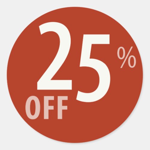 Powerful 25 OFF SALE Sign _ Sticker