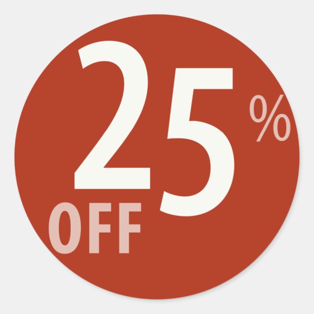 Powerful 25% OFF SALE Sign - Sticker (Front)