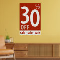 Powerful 30% OFF SALE Sign - retail sales poster | Zazzle