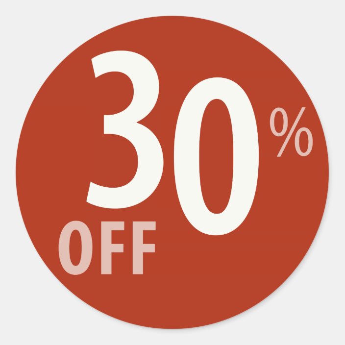 powerful-30-off-sale-sign-sticker-zazzle