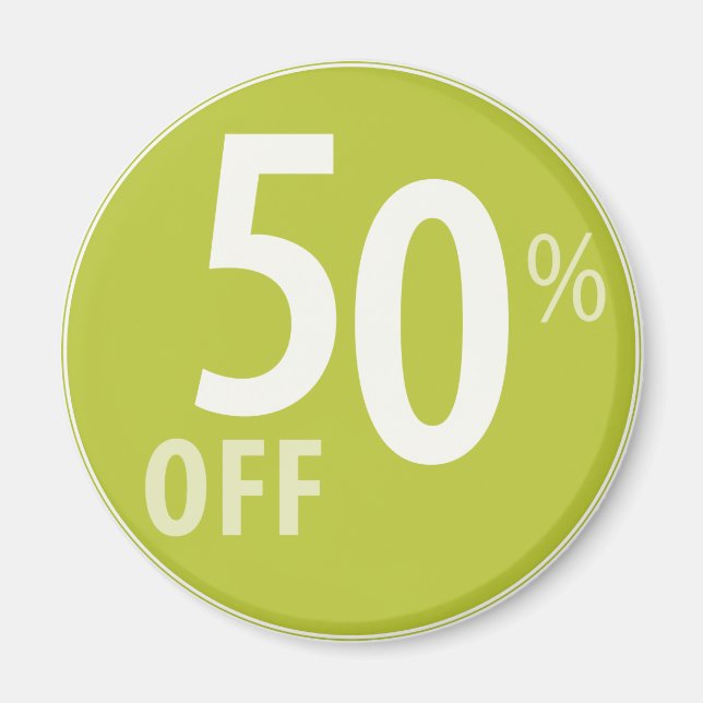 Powerful 50% OFF SALE Sign - Magnets (Front)