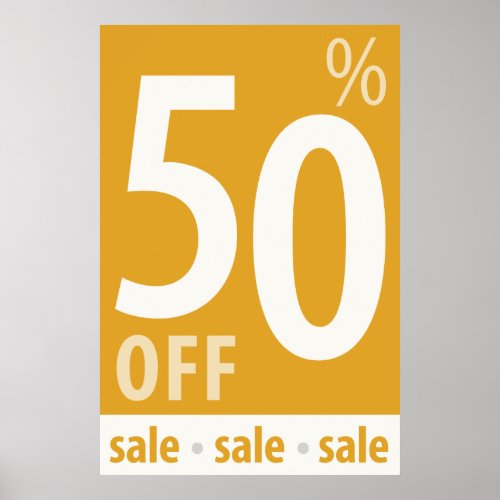 Powerful 50 OFF SALE Sign _ retail sales poster